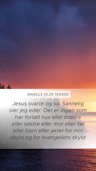 Markus 10:29 NORSK Bible Verse Image