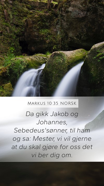 Markus 10:35 NORSK Bible Verse Image