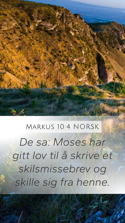 Markus 10:4 NORSK Bible Verse Image