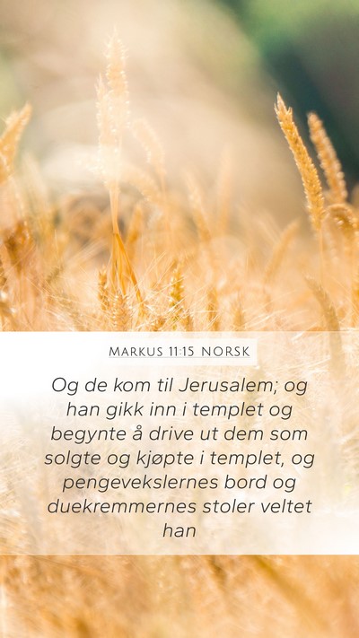 Markus 11:15 NORSK Bible Verse Image