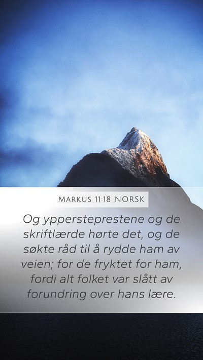 Markus 11:18 NORSK Bible Verse Image