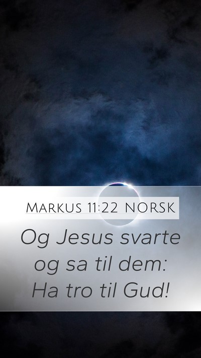 Markus 11:22 NORSK Bible Verse Image