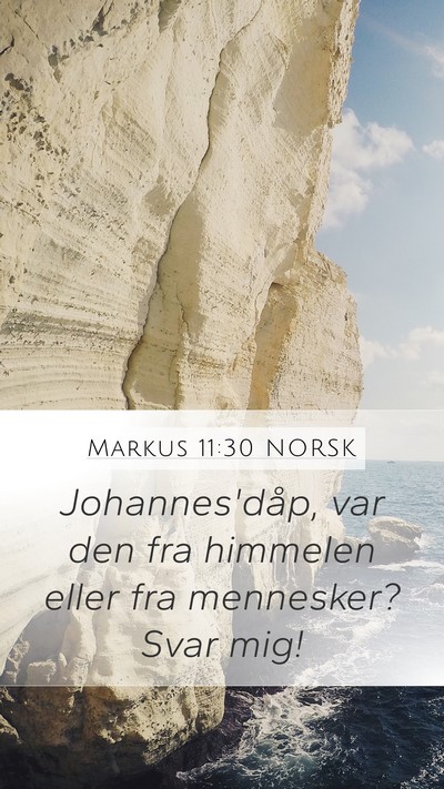 Markus 11:30 NORSK Bible Verse Image