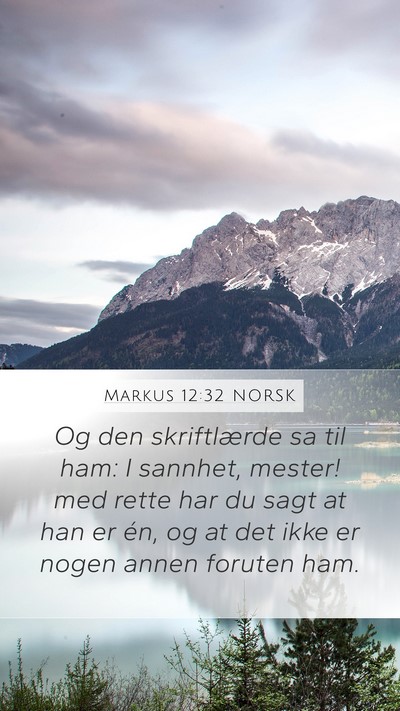 Markus 12:32 NORSK Bible Verse Image