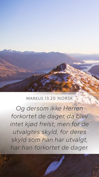Markus 13:20 NORSK Bible Verse Image