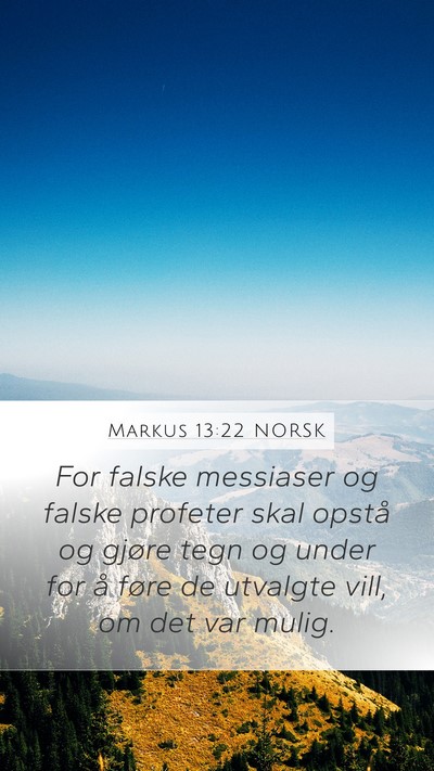 Markus 13:22 NORSK Bible Verse Image