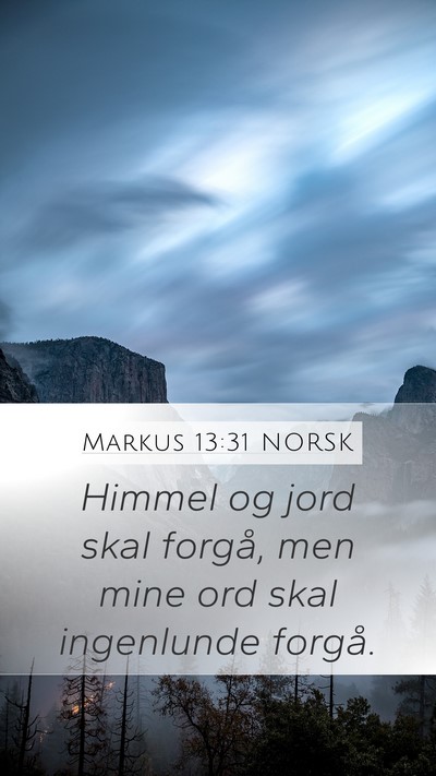 Markus 13:31 NORSK Bible Verse Image