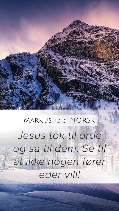 Markus 13:5 NORSK Bible Verse Image