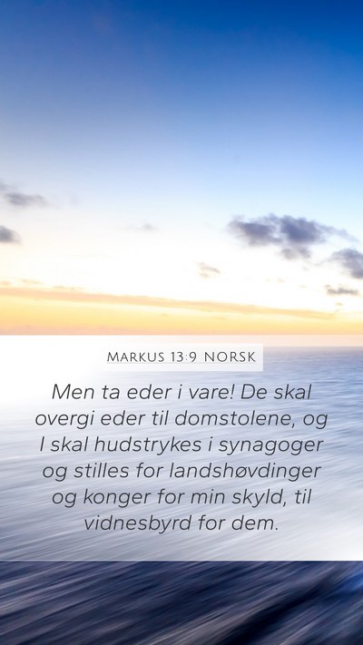 Markus 13:9 NORSK Bible Verse Image
