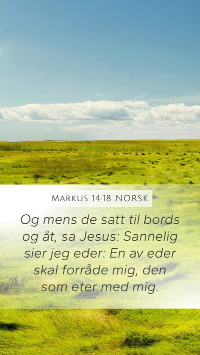 Markus 14:18 NORSK Bible Verse Image