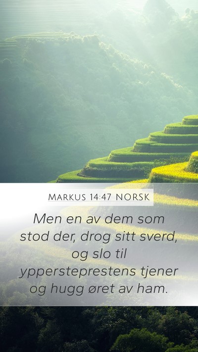 Markus 14:47 NORSK Bible Verse Image