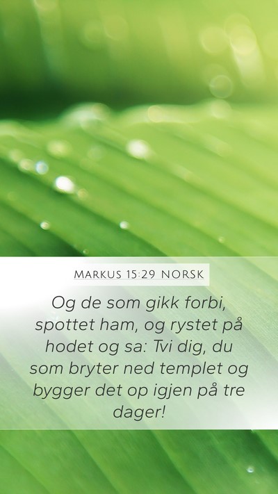 Markus 15:29 NORSK Bible Verse Image