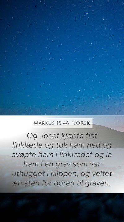 Markus 15:46 NORSK Bible Verse Image