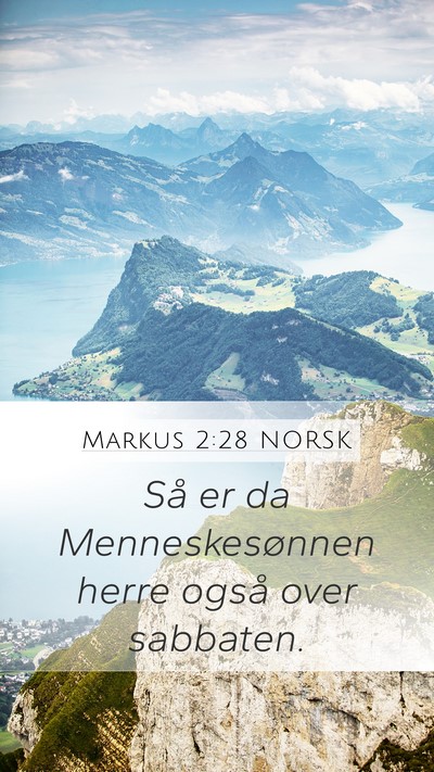 Markus 2:28 NORSK Bible Verse Image