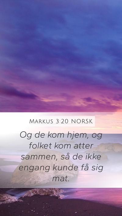 Markus 3:20 NORSK Bible Verse Image