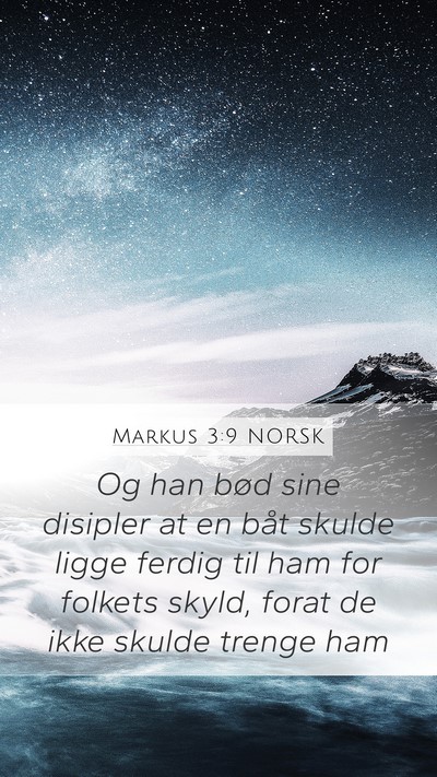 Markus 3:9 NORSK Bible Verse Image