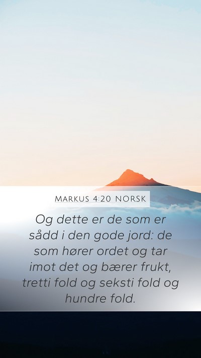 Markus 4:20 NORSK Bible Verse Image