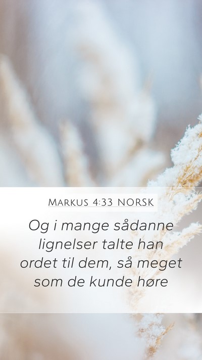 Markus 4:33 NORSK Bible Verse Image