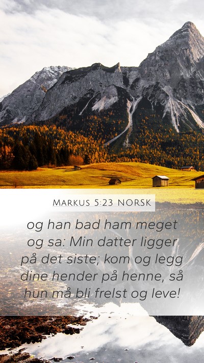 Markus 5:23 NORSK Bible Verse Image