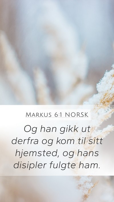 Markus 6:1 NORSK Bible Verse Image