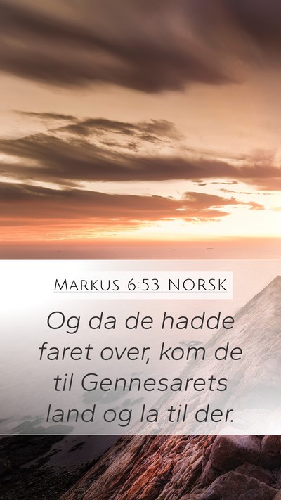 Markus 6:53 NORSK Bible Verse Image
