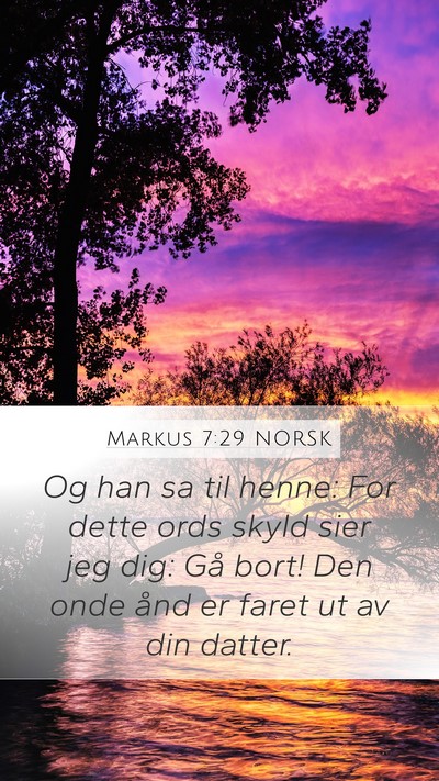 Markus 7:29 NORSK Bible Verse Image