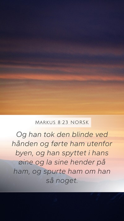 Markus 8:23 NORSK Bible Verse Image