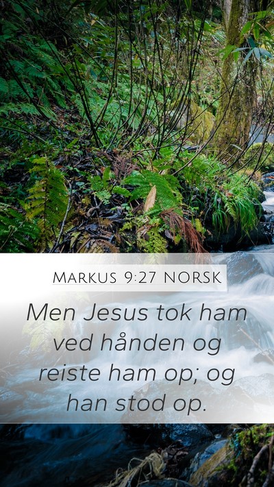 Markus 9:27 NORSK Bible Verse Image