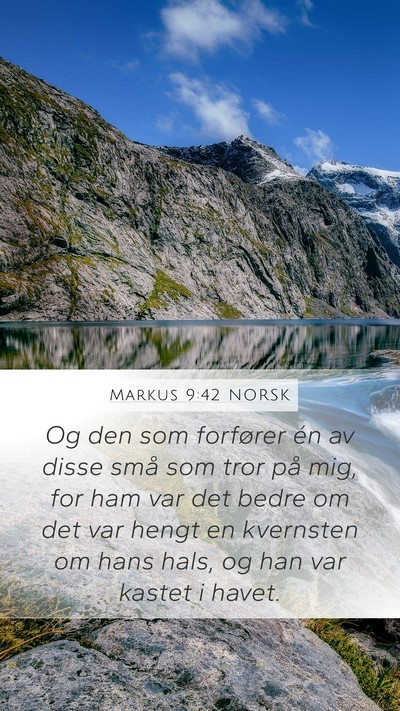 Markus 9:42 NORSK Bible Verse Image
