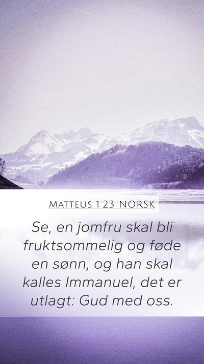 Matteus 1:23 NORSK Bible Verse Image