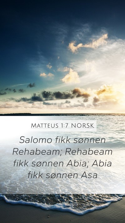Matteus 1:7 NORSK Bible Verse Image