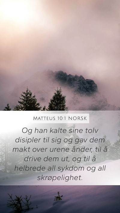 Matteus 10:1 NORSK Bible Verse Image