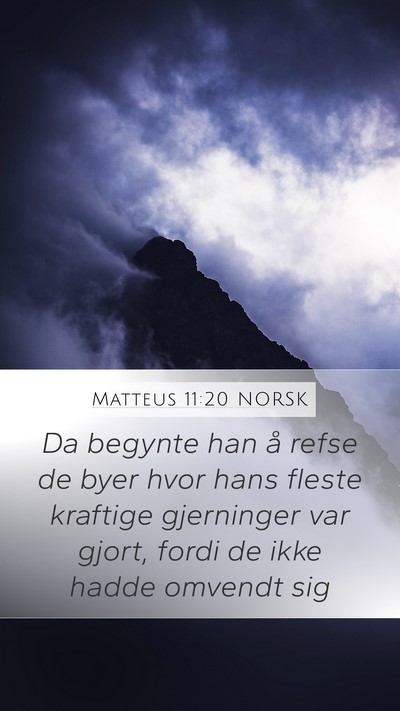 Matteus 11:20 NORSK Bible Verse Image