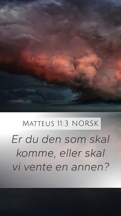 Matteus 11:3 NORSK Mobile Phone Wallpaper - Er du den som skal komme, eller skal vi vente en - Mobile Bible Verse Wallpaper