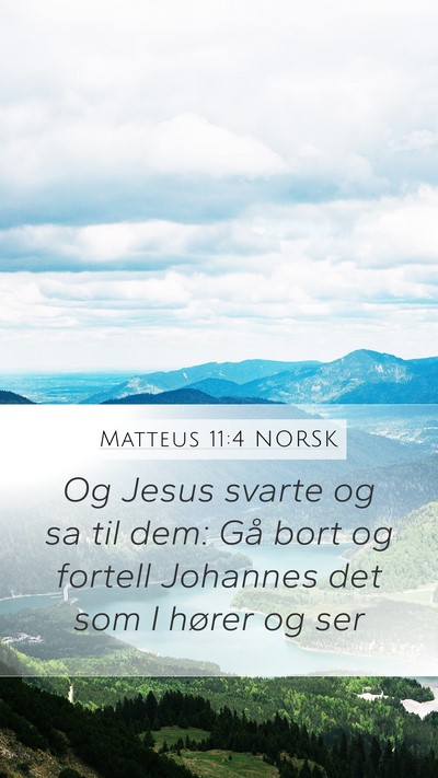 Matteus 11:4 NORSK Bible Verse Image