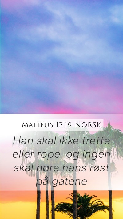 Matteus 12:19 NORSK Bible Verse Image