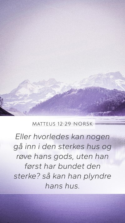Matteus 12:29 NORSK Bible Verse Image