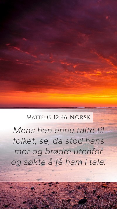 Matteus 12:46 NORSK Bible Verse Image