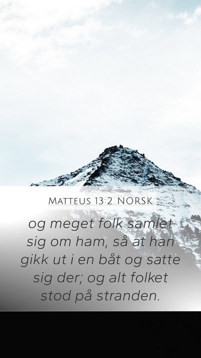 Matteus 13:2 NORSK Bible Verse Image