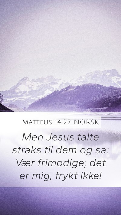 Matteus 14:27 NORSK Bible Verse Image