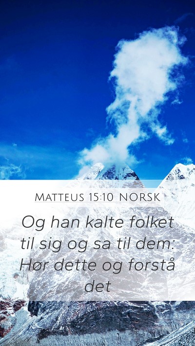 Matteus 15:10 NORSK Bible Verse Image