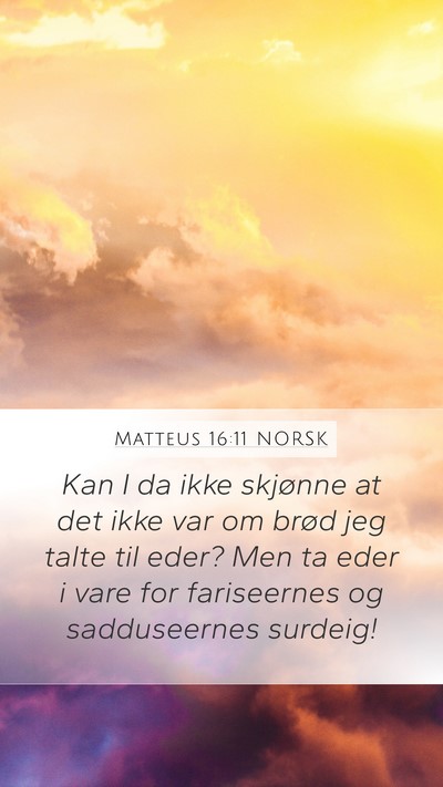 Matteus 16:11 NORSK Bible Verse Image