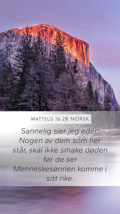 Matteus 16:28 NORSK Bible Verse Image
