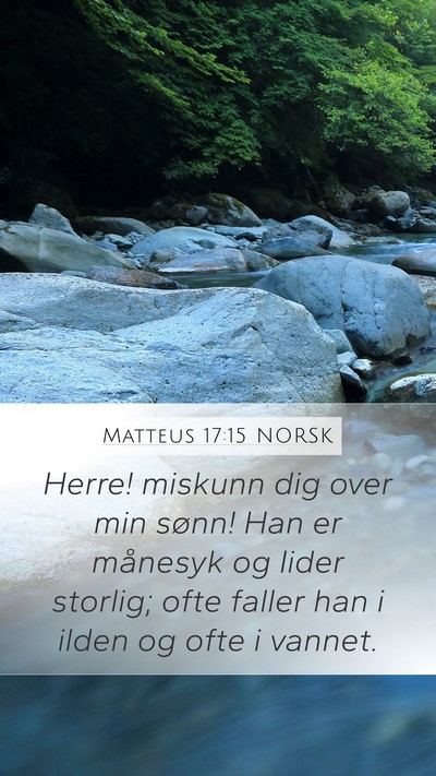 Matteus 17:15 NORSK Bible Verse Image