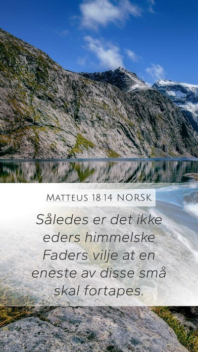 Matteus 18:14 NORSK Bible Verse Image