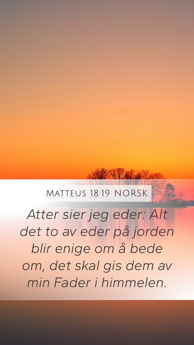 Matteus 18:19 NORSK Bible Verse Image