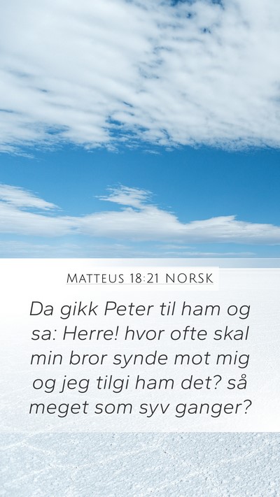 Matteus 18:21 NORSK Bible Verse Image