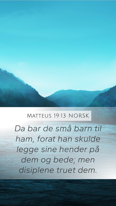 Matteus 19:13 NORSK Bible Verse Image