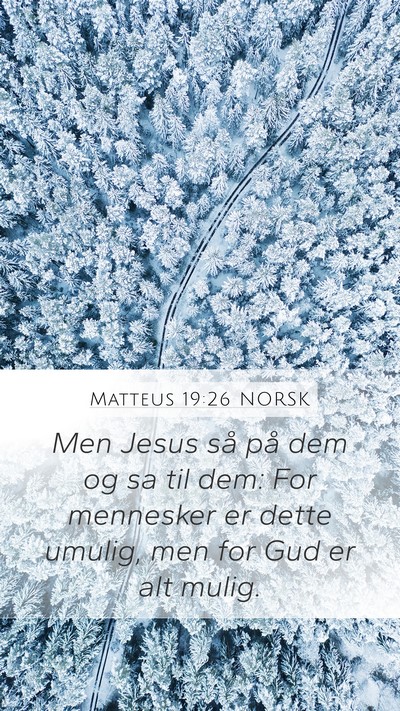 Matteus 19:26 NORSK Bible Verse Image
