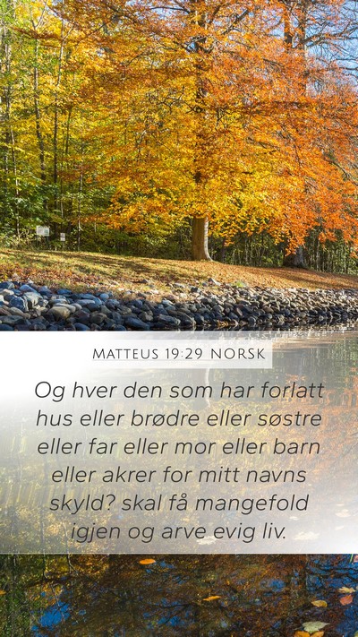Matteus 19:29 NORSK Bible Verse Image